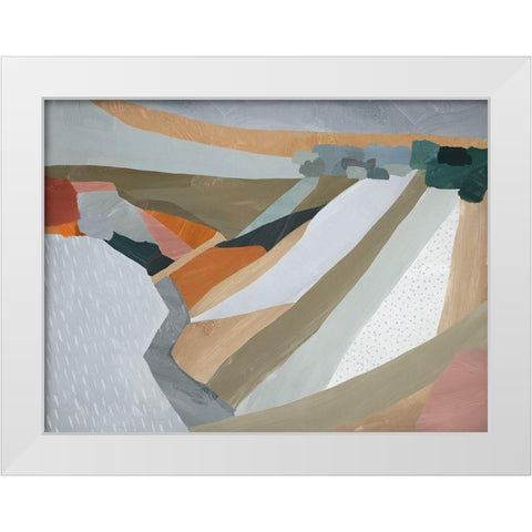 Glass House Mountains White Modern Wood Framed Art Print by Urban Road