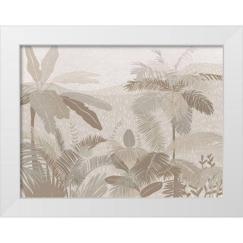 Neutral Tropics White Modern Wood Framed Art Print by Urban Road
