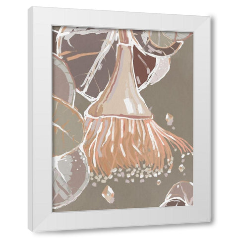Peach Flowering Gum White Modern Wood Framed Art Print by Urban Road