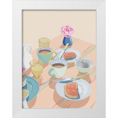 Coffee And Marmalade White Modern Wood Framed Art Print by Urban Road