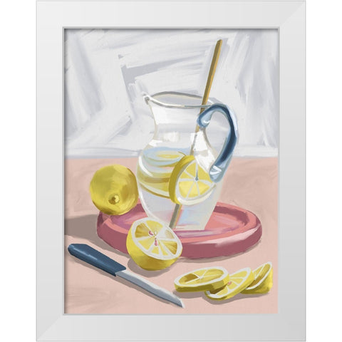 Life And Lemonade White Modern Wood Framed Art Print by Urban Road
