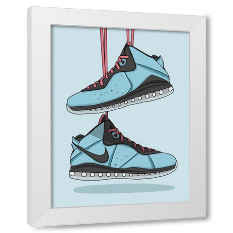 Game Ready White Modern Wood Framed Art Print by Urban Road