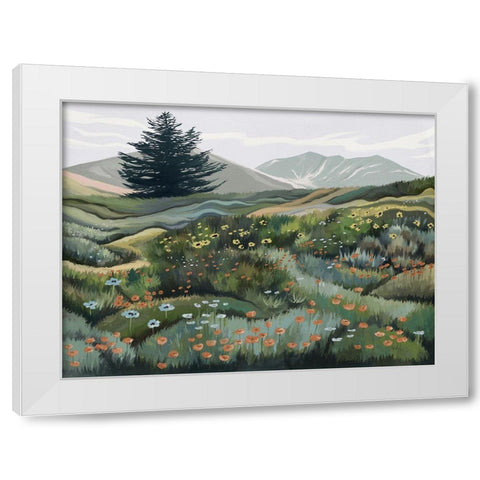 Mountain of Hope White Modern Wood Framed Art Print by Urban Road