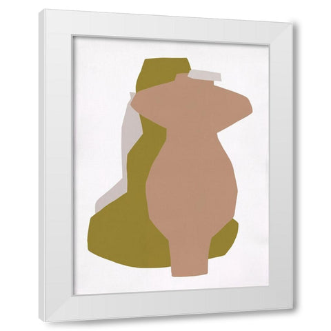 Riad I White Modern Wood Framed Art Print by Marrakech