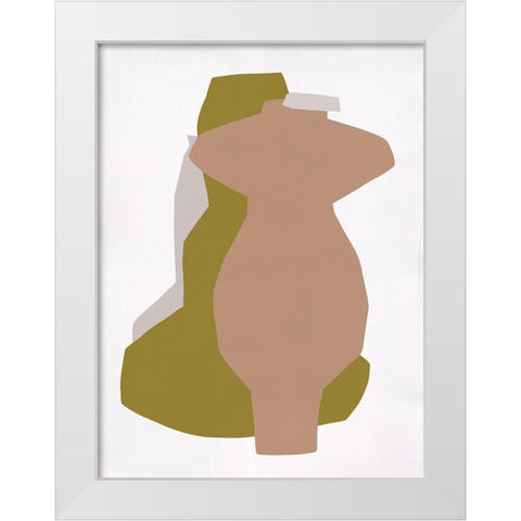 Riad I White Modern Wood Framed Art Print by Marrakech