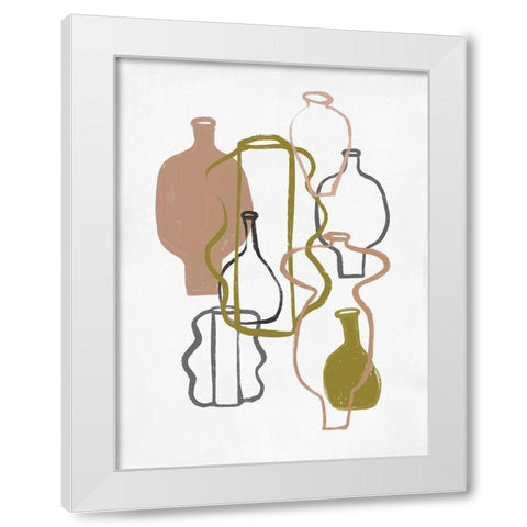 Open Air Market I White Modern Wood Framed Art Print by Marrakech