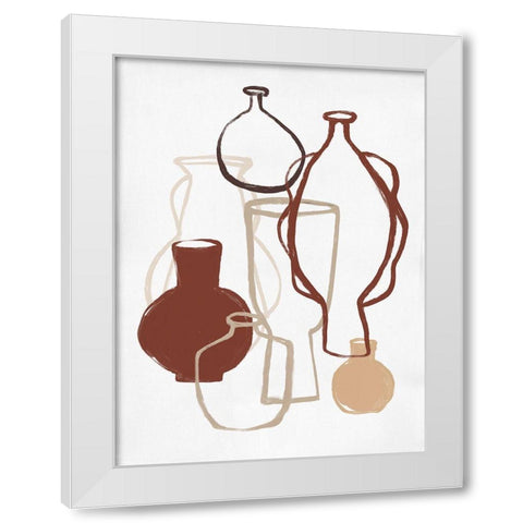 Open Air Market III White Modern Wood Framed Art Print by Marrakech