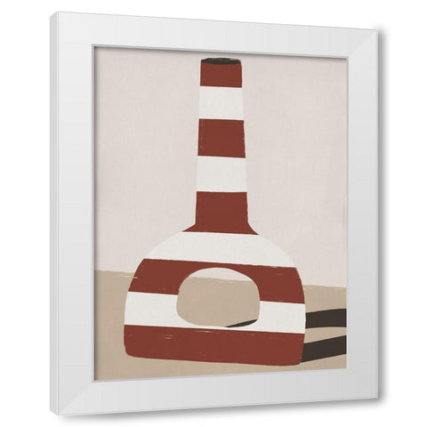 Marhba I White Modern Wood Framed Art Print by Marrakech