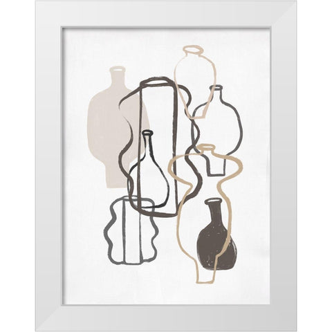 Open Air Market IIII White Modern Wood Framed Art Print by Marrakech