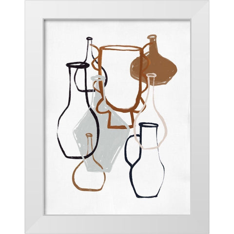 Open Air Market IV  White Modern Wood Framed Art Print by Marrakech