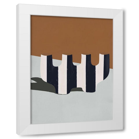Dunes White Modern Wood Framed Art Print by Marrakech