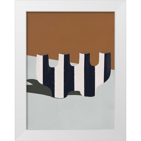 Dunes White Modern Wood Framed Art Print by Marrakech