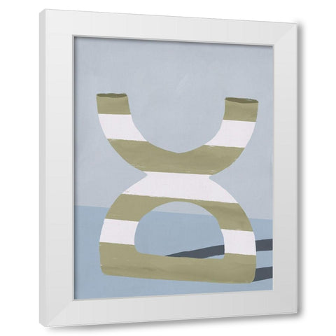 Curves II White Modern Wood Framed Art Print by Marrakech