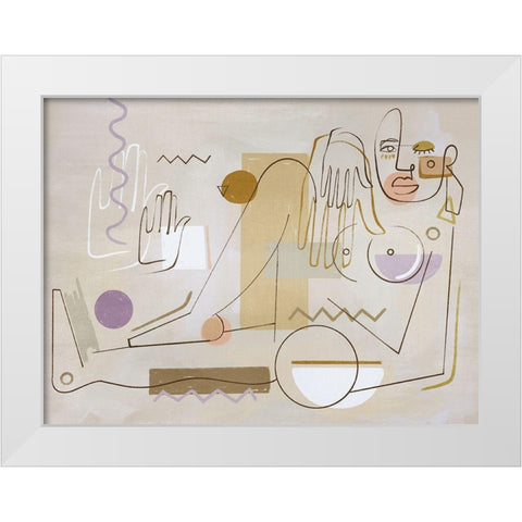 Ma Belle White Modern Wood Framed Art Print by Urban Road