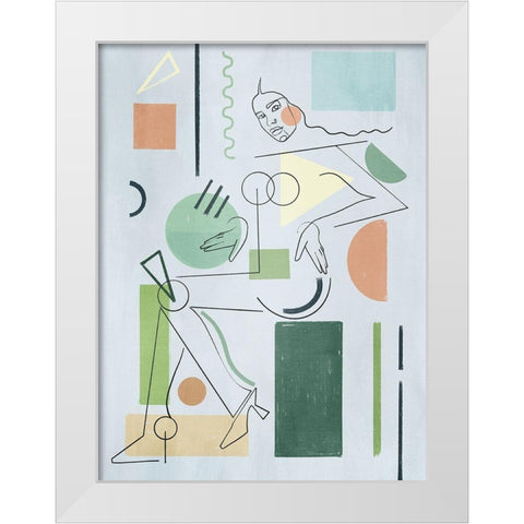 La Dame White Modern Wood Framed Art Print by Urban Road