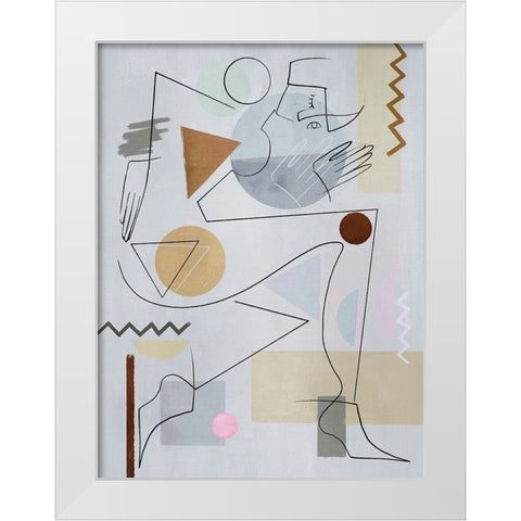 Rested White Modern Wood Framed Art Print by Urban Road