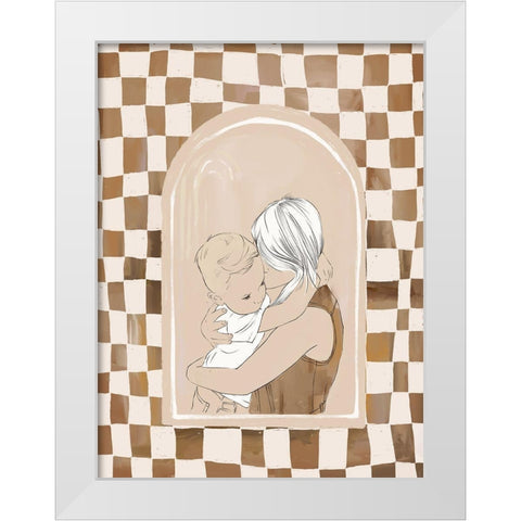 Cherish White Modern Wood Framed Art Print by Urban Road