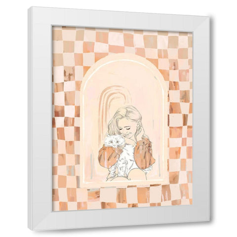 Fluffball White Modern Wood Framed Art Print by Urban Road