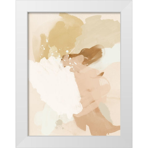 Neutral Flows II White Modern Wood Framed Art Print by Urban Road