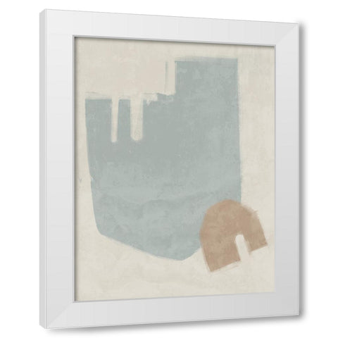 Blase Light Blue White Modern Wood Framed Art Print by Urban Road
