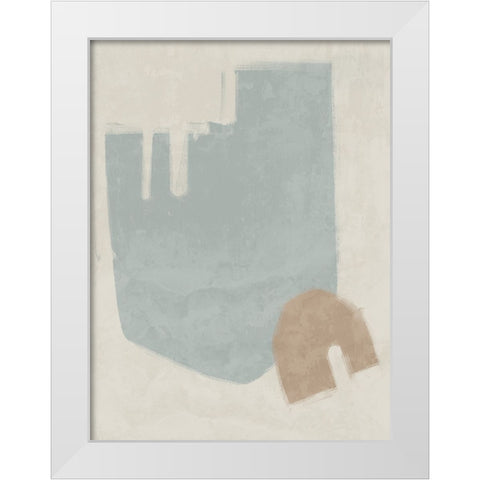Blase Light Blue White Modern Wood Framed Art Print by Urban Road