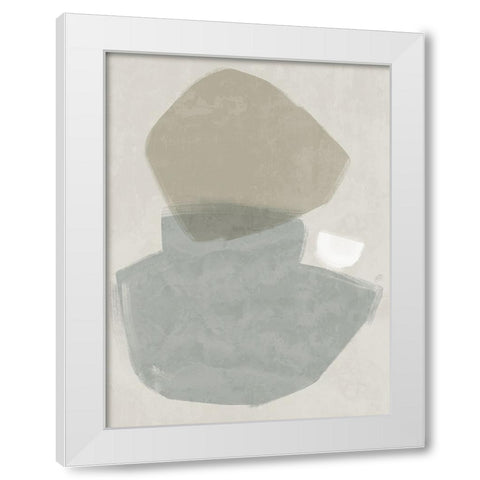 Balanced Grey White Modern Wood Framed Art Print by Urban Road