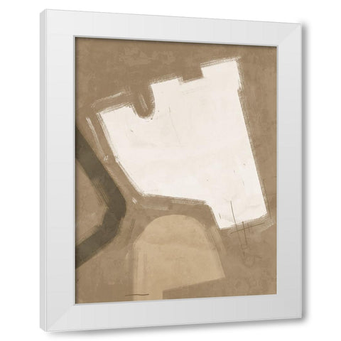 Open-Minded Brown White Modern Wood Framed Art Print by Urban Road