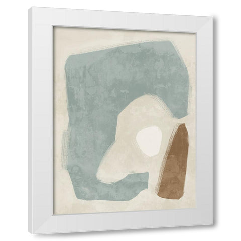 Easy Does It Light Teal White Modern Wood Framed Art Print by Urban Road