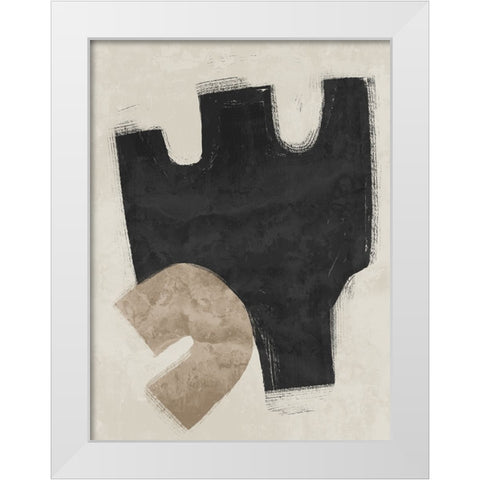 Amity Black White Modern Wood Framed Art Print by Urban Road