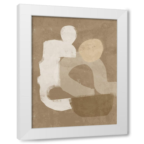 At Ease Brown White Modern Wood Framed Art Print by Urban Road