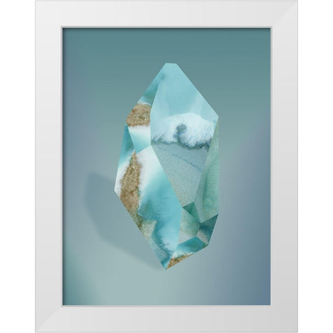 Amazonite White Modern Wood Framed Art Print by Urban Road