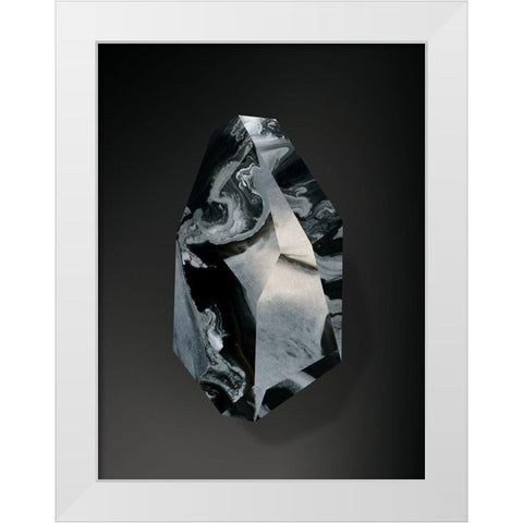 Onyx White Modern Wood Framed Art Print by Urban Road
