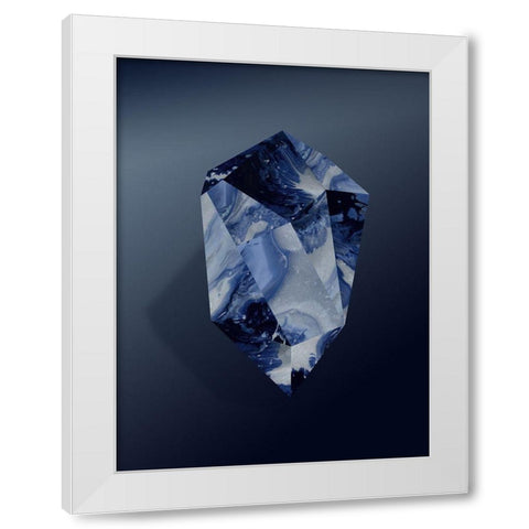 Sapphire White Modern Wood Framed Art Print by Urban Road