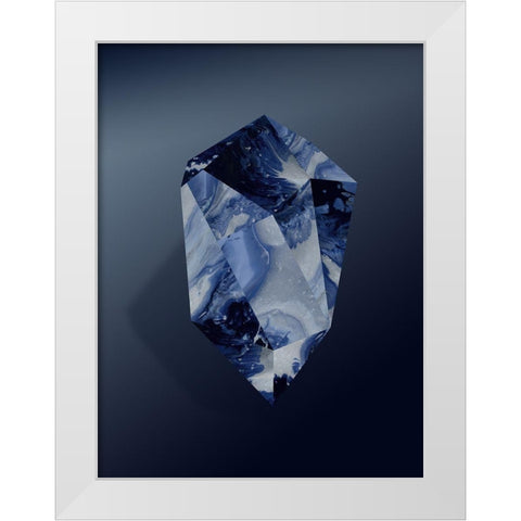 Sapphire White Modern Wood Framed Art Print by Urban Road
