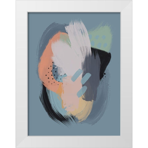 Celestial Sky White Modern Wood Framed Art Print by Urban Road