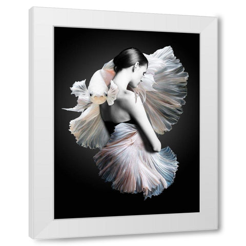 Shai White Modern Wood Framed Art Print by Urban Road