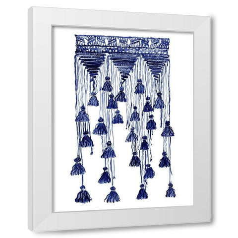 Free Spirit Indigo White Modern Wood Framed Art Print by Urban Road