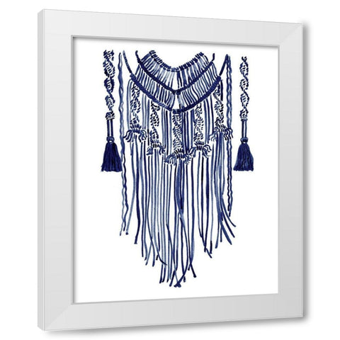 Wanderer Indigo White Modern Wood Framed Art Print by Urban Road