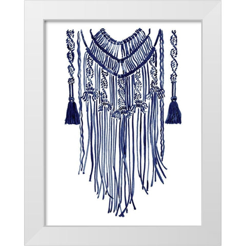 Wanderer Indigo White Modern Wood Framed Art Print by Urban Road