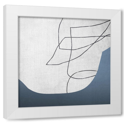 Curlicue White Modern Wood Framed Art Print by Urban Road