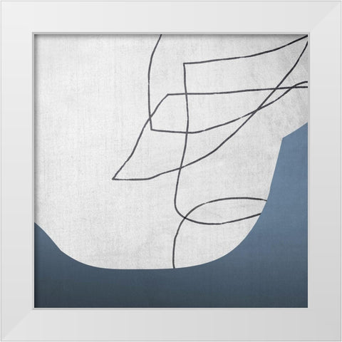 Curlicue White Modern Wood Framed Art Print by Urban Road