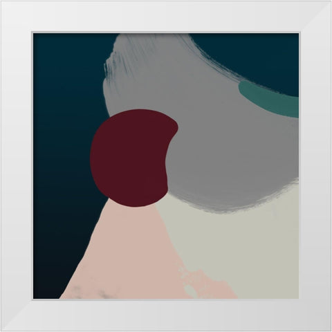 Narrate White Modern Wood Framed Art Print by Urban Road