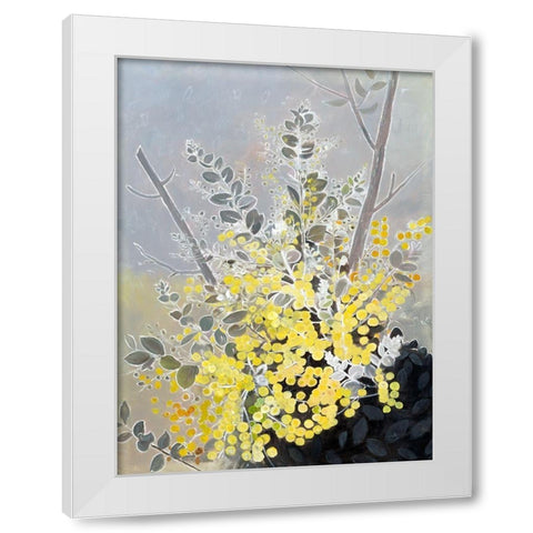 Acacia White Modern Wood Framed Art Print by Urban Road