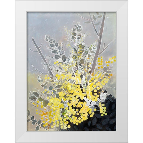 Acacia White Modern Wood Framed Art Print by Urban Road