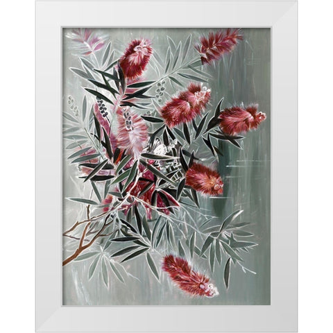 Myrtle White Modern Wood Framed Art Print by Urban Road