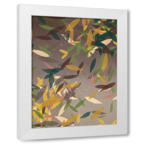 Autumn Rain White Modern Wood Framed Art Print by Urban Road