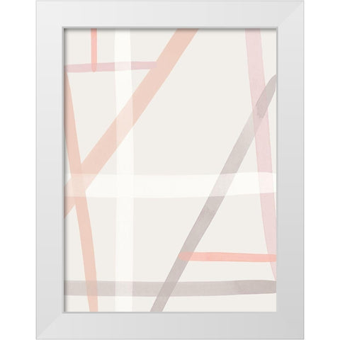 Outline Poster White Modern Wood Framed Art Print by Urban Road