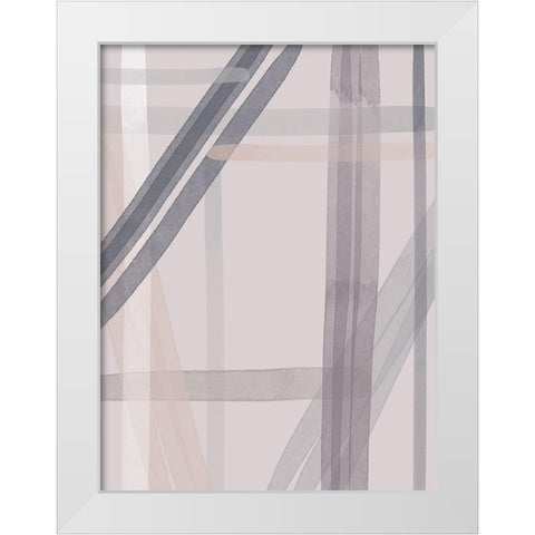 Borderline Poster White Modern Wood Framed Art Print by Urban Road