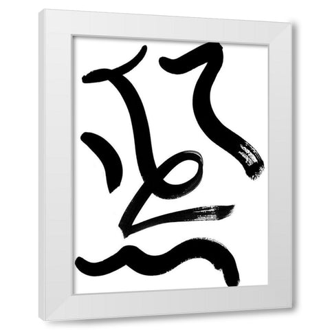 Noko Light Poster White Modern Wood Framed Art Print by Urban Road