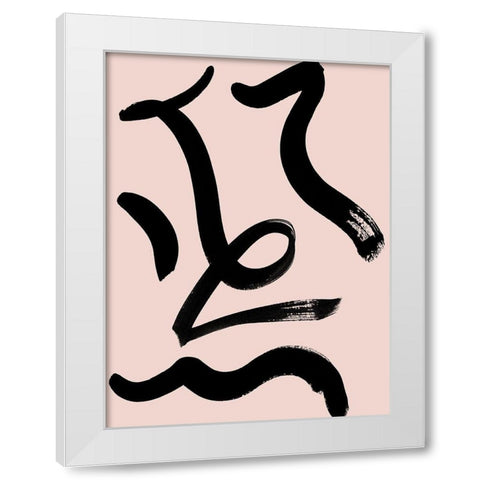 Noko Blush Poster White Modern Wood Framed Art Print by Urban Road